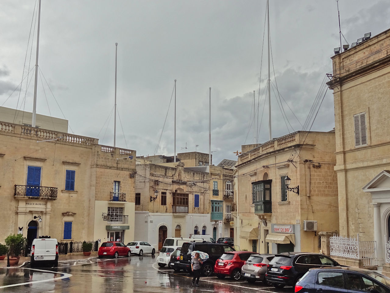 pluie à Malte après un orage d'octobre