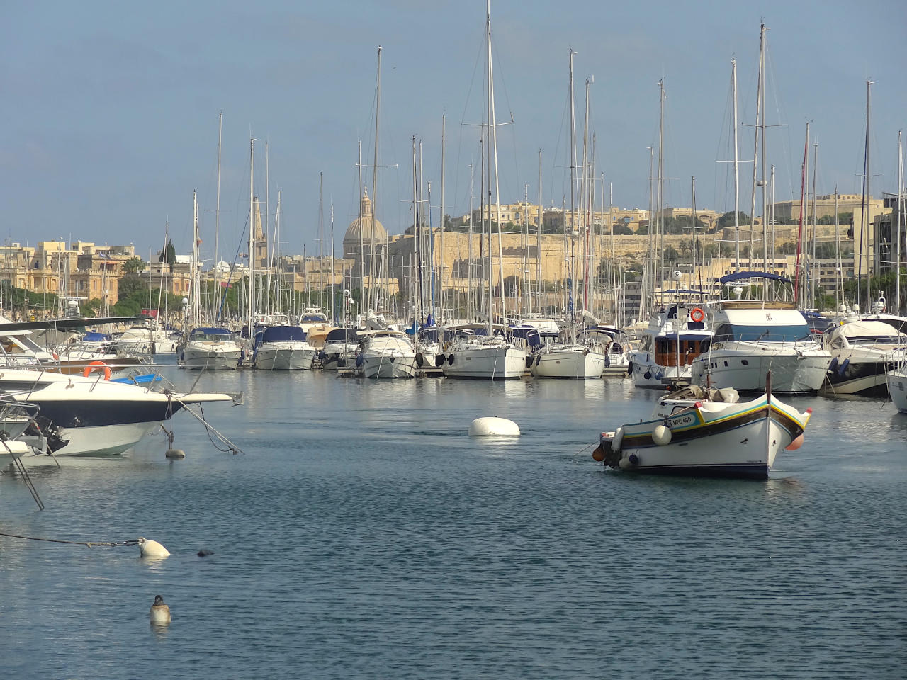 port de Msida et bastion à Malte