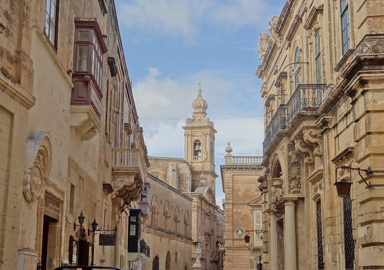 rue principale de Mdina à Malte