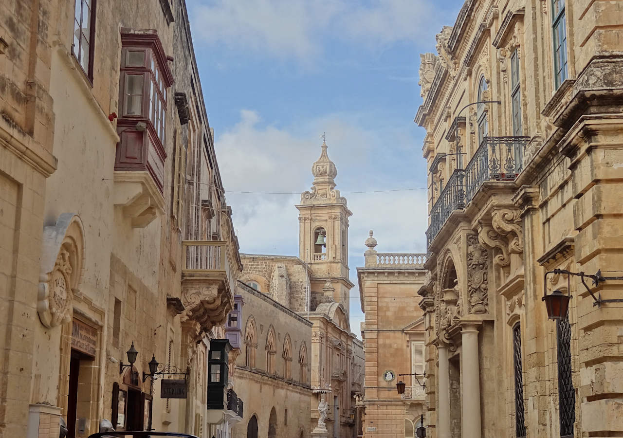 rue principale de Mdina à Malte