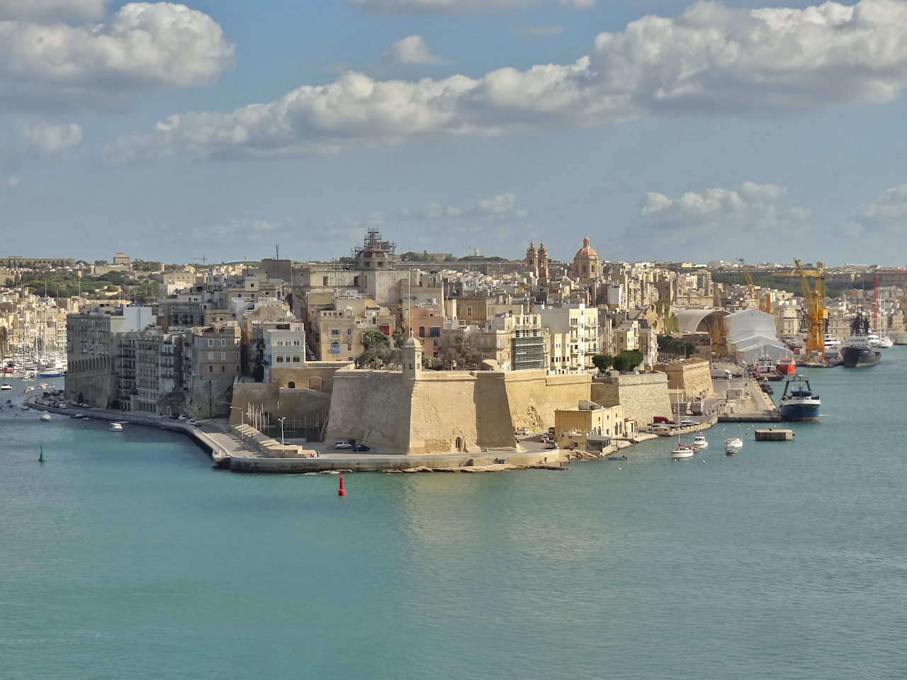 vue sur Senglea à Malte