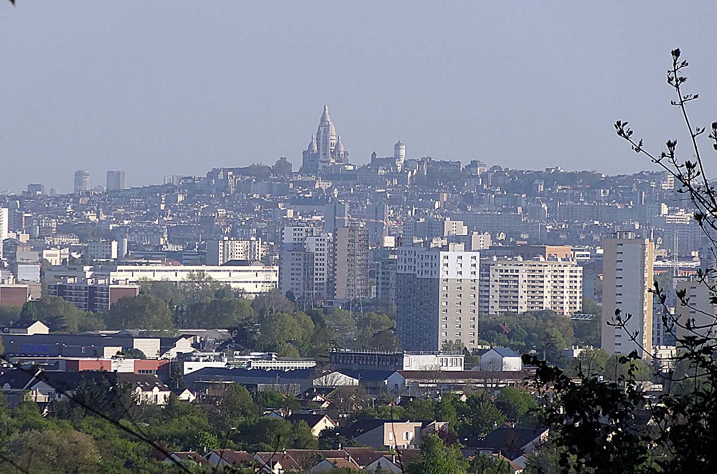 La butte Montmartre côté nord, vue de Montmorency