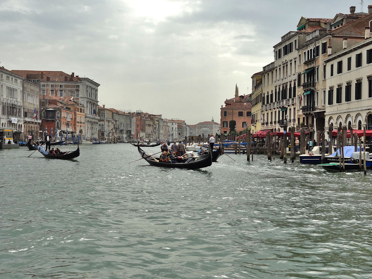 Venise grand canal vu du vaporetto