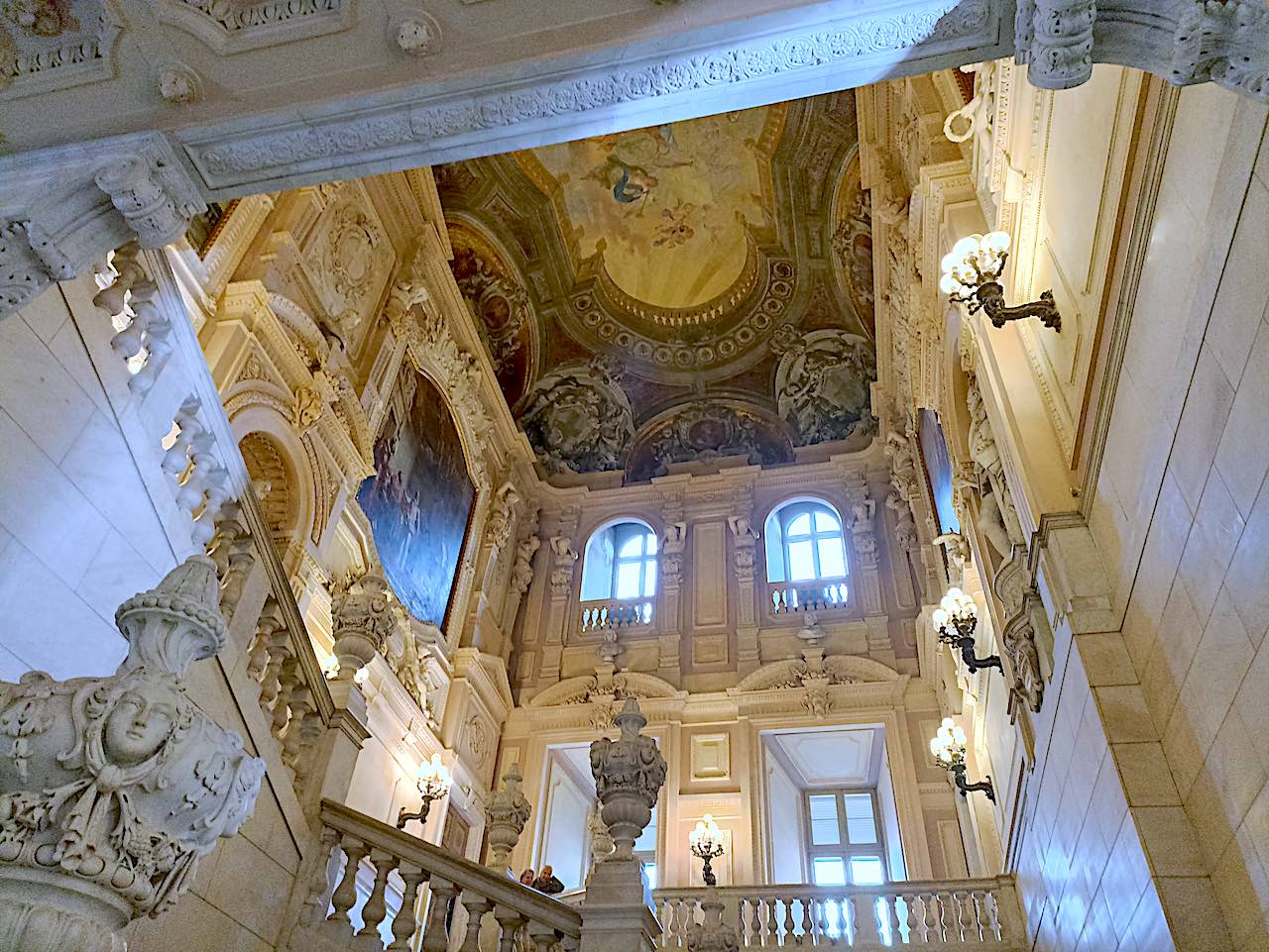 escalier du palais royal de Turin