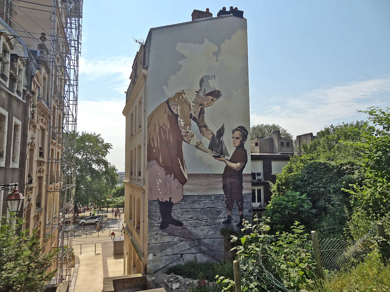 street art Bologne-sur-Mer vers maison Beurière