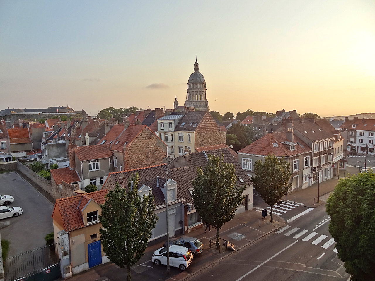 vue coucher de soleil Boulogne-sur-mer