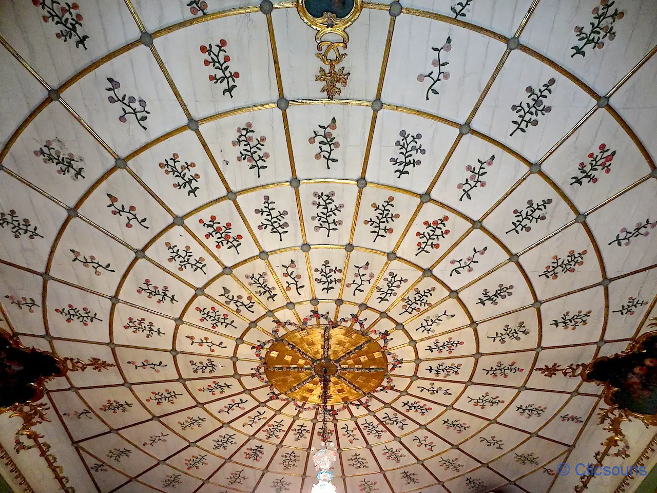 plafond du boudoir de la reine à Queluz