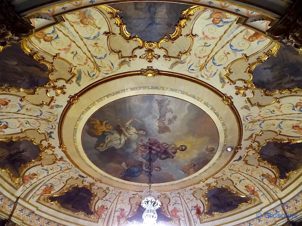chambre du roi Queluz plafond