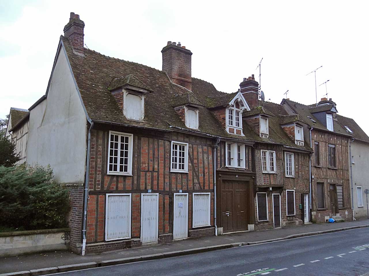 Maisons à pans de bois rue Racine à Beauvais