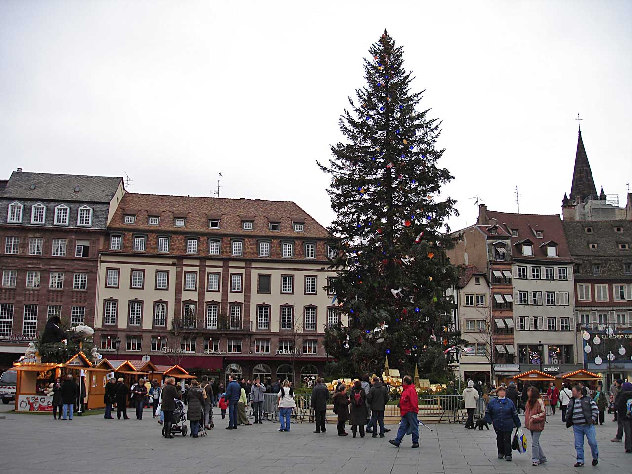 Place Kléber à Strasbourg durant le marché de Noël