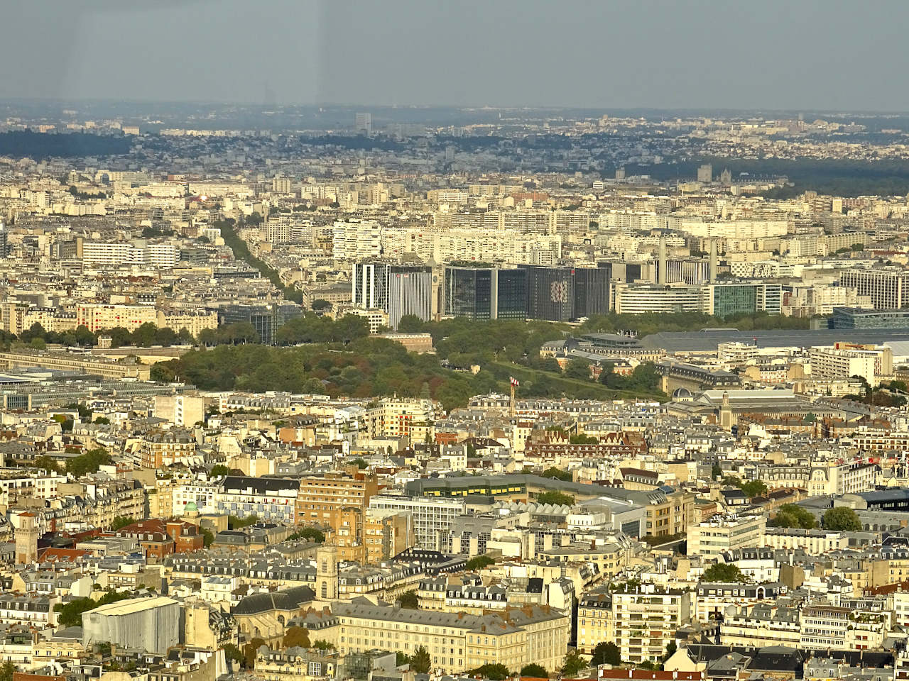 Jardin des plantes vu de la tour Montparnasse