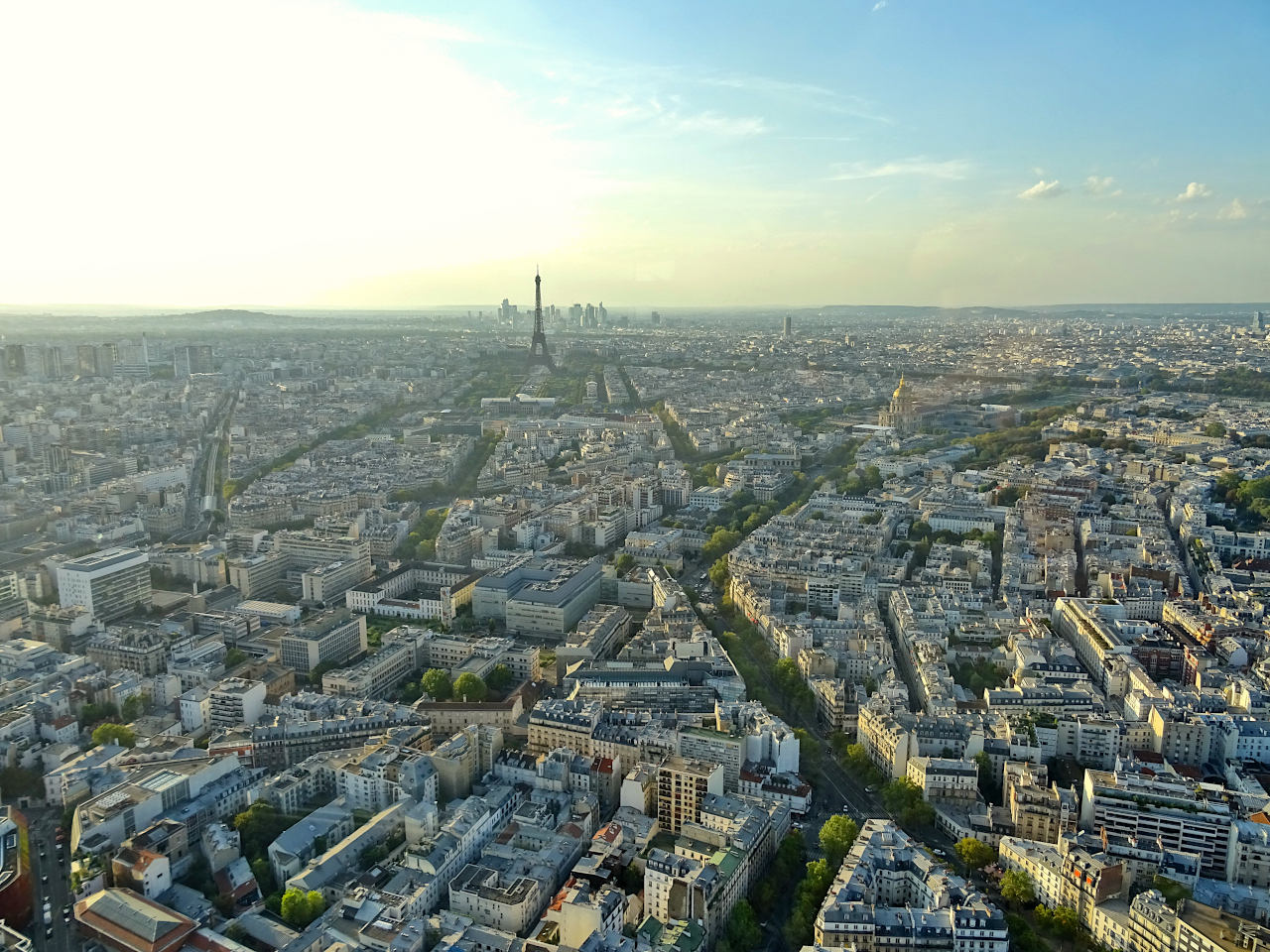 vue plein ouest depuis la tour Montparnasse