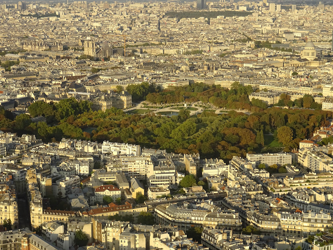 vue sur le jardin du Luxembourg depuis la tour Montparnasse