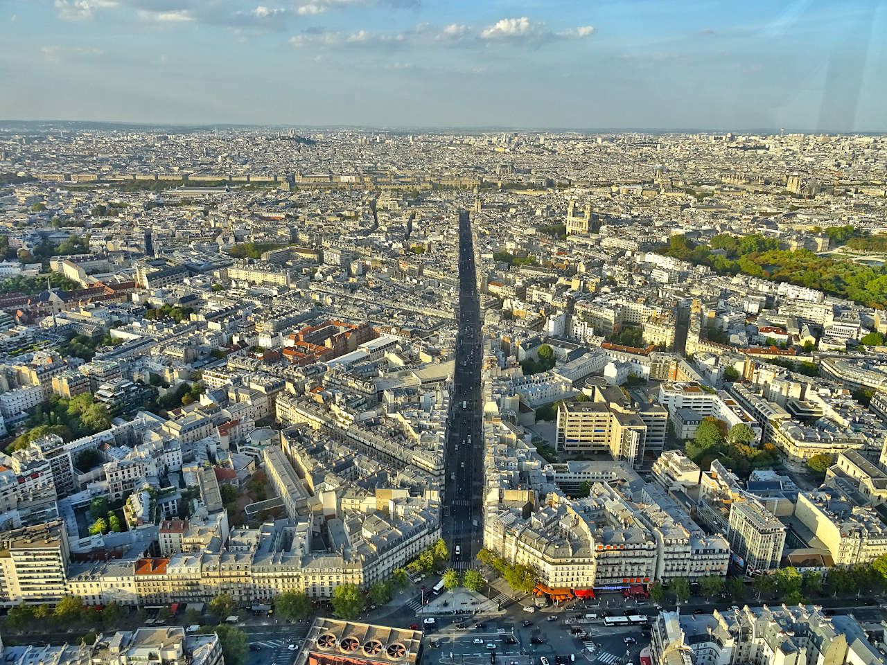 vue plein nord depuis la tour Montparnasse