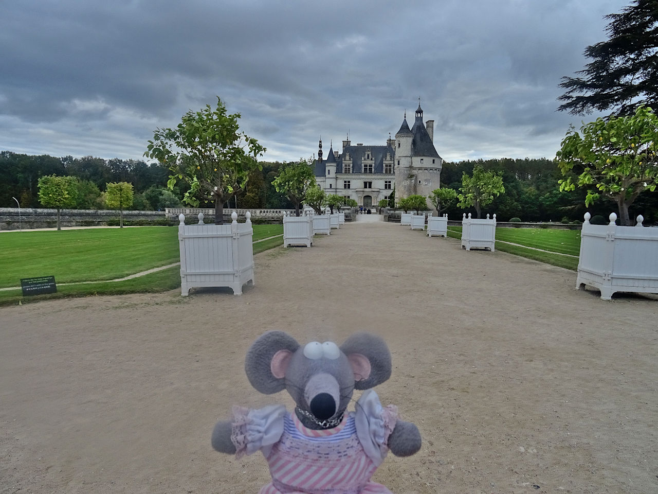 Chenonceau façade allée