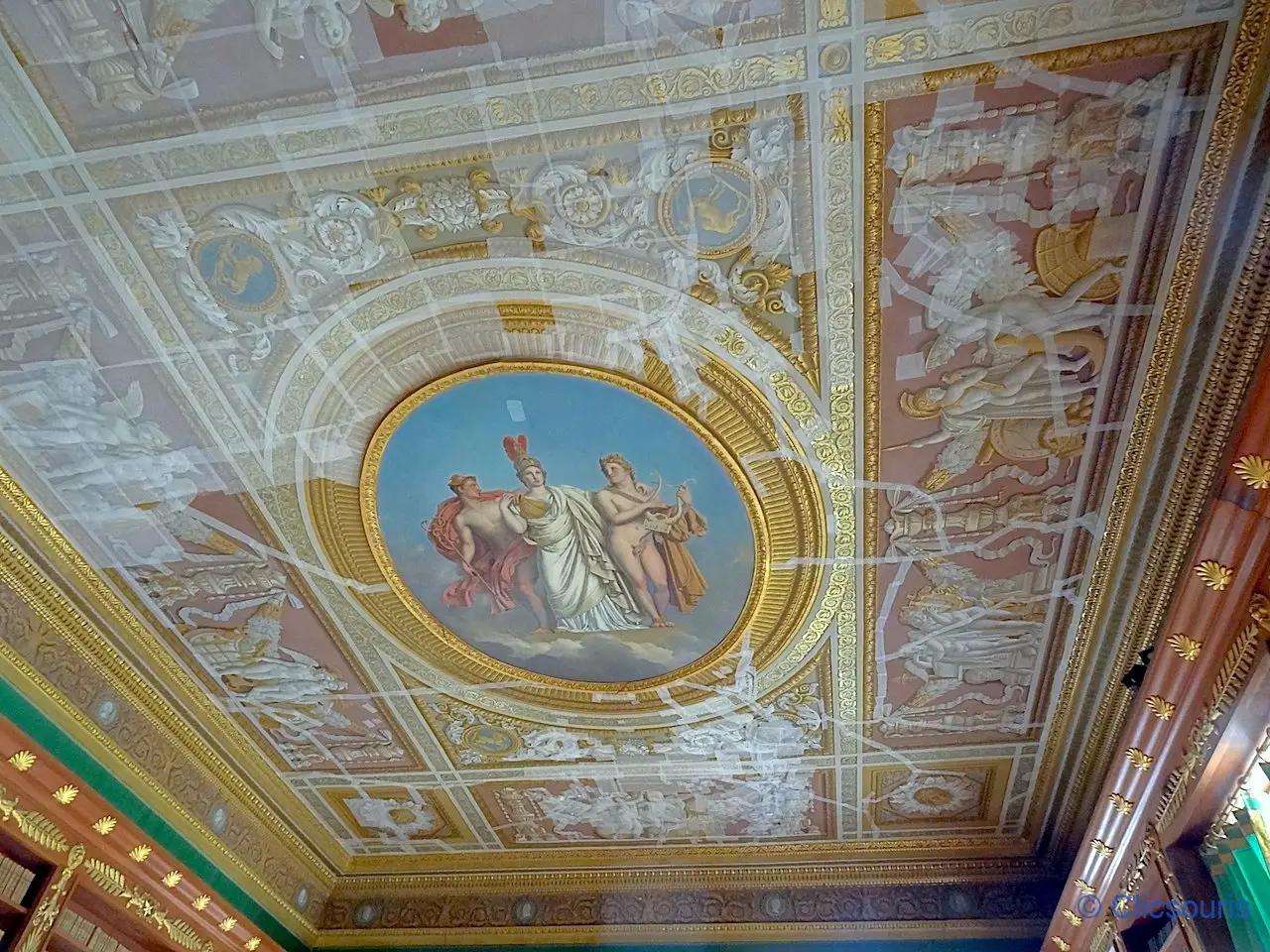 château de compiègne bibliothèque plafond