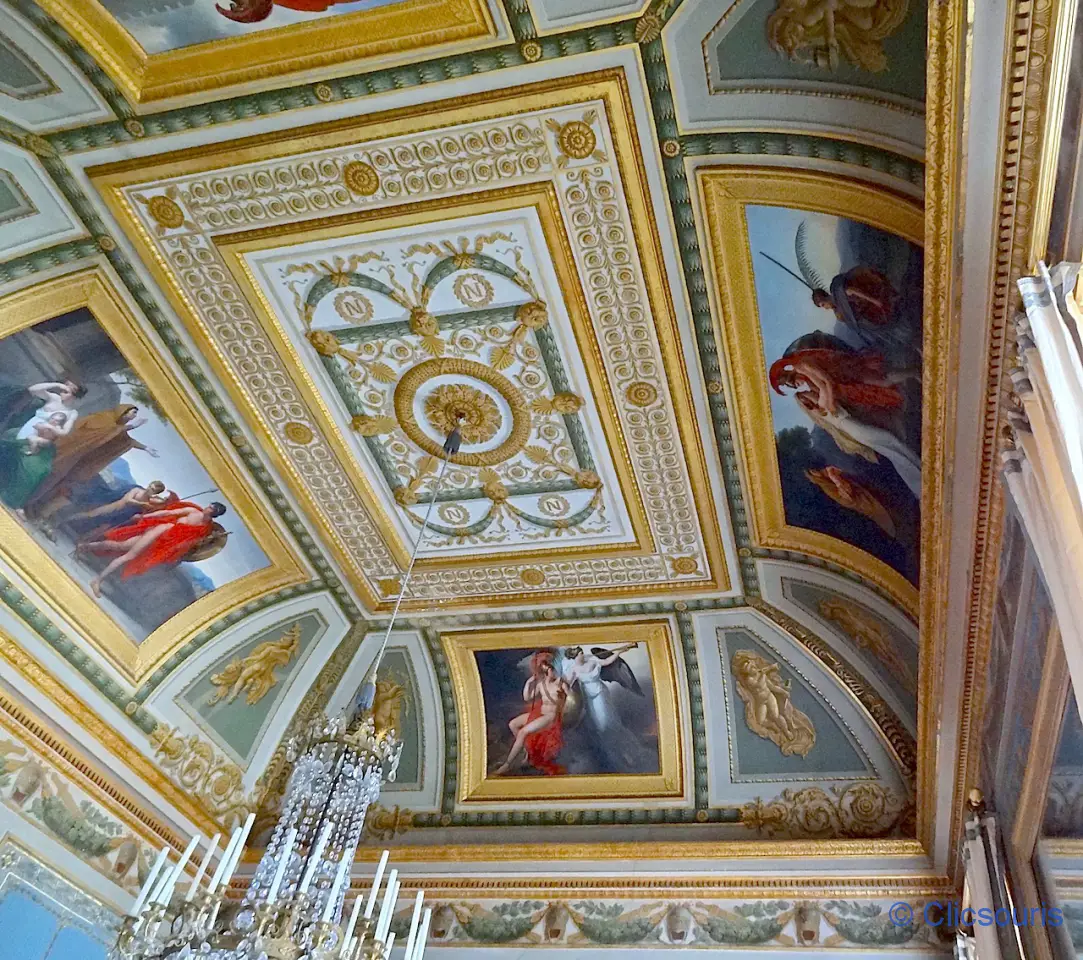 château de compiègne salon bleu plafond