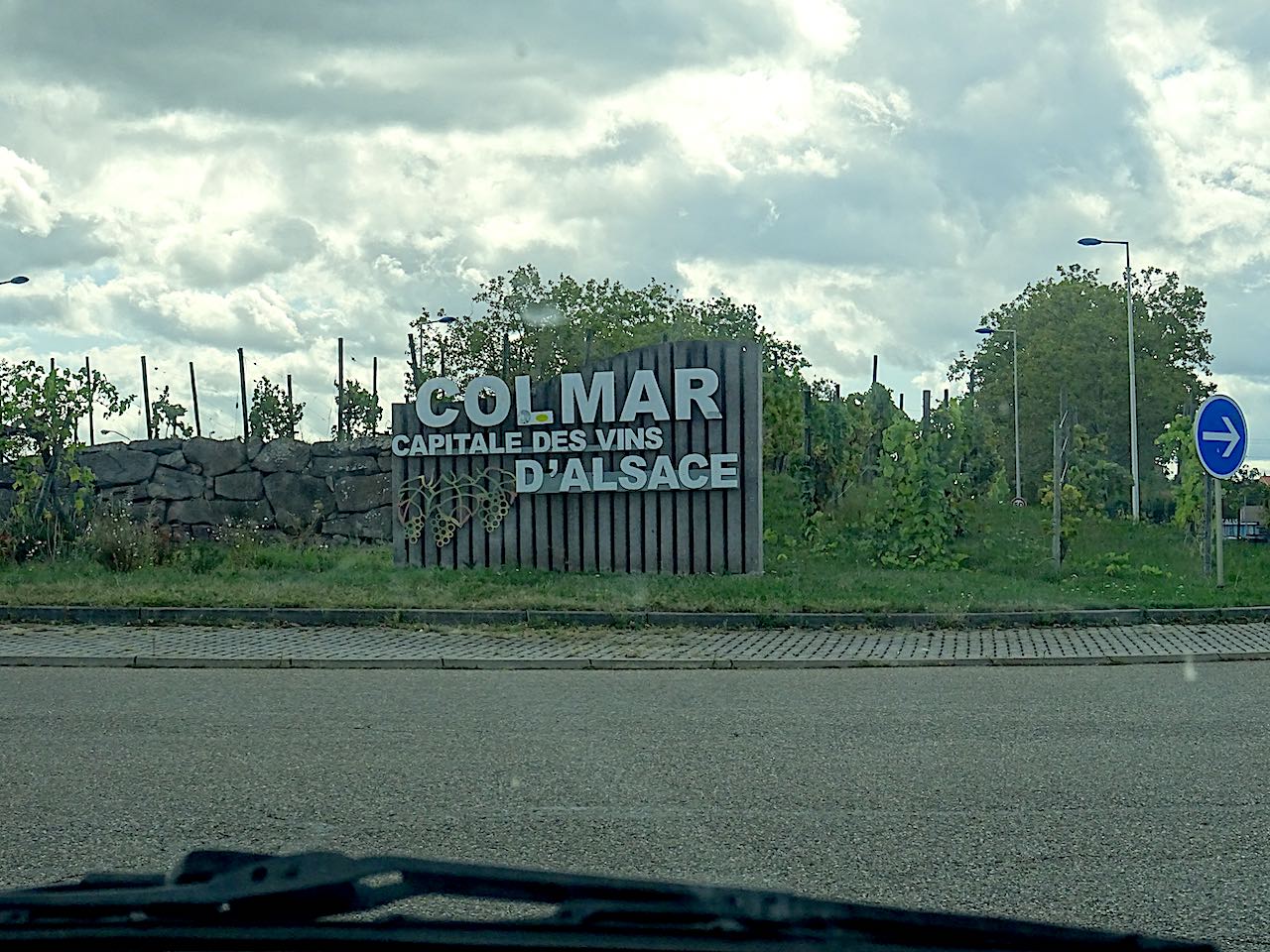 arrivée à Colmar en voiture