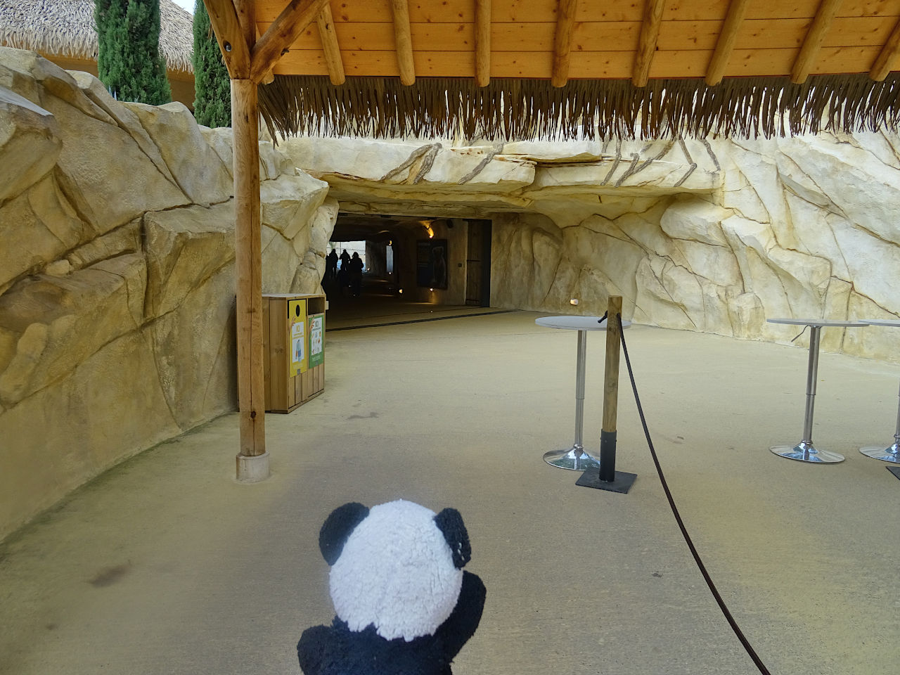 accès souterrain depuis le parking du zoo de Beauval