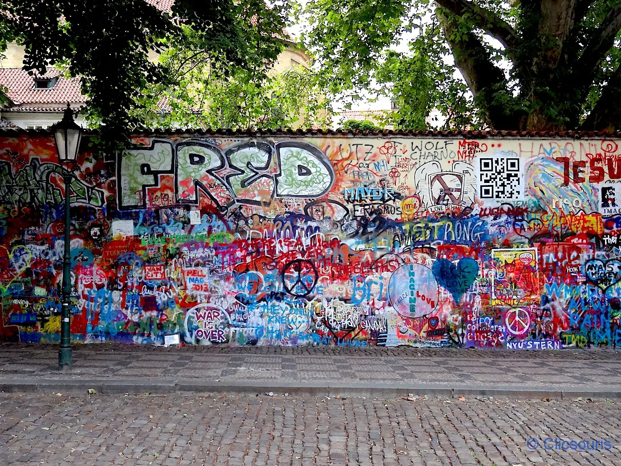 Mur John Lennon à Prague