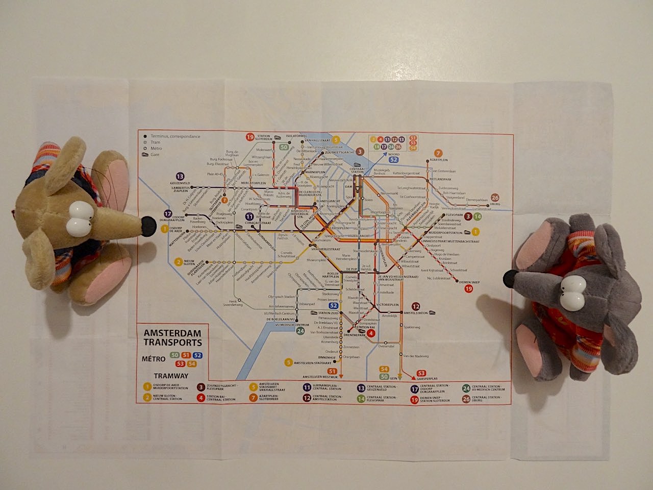 plan des transports à Amsterdam