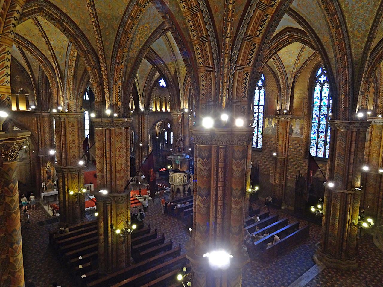 intérieur de l'église Matthias de Budapest