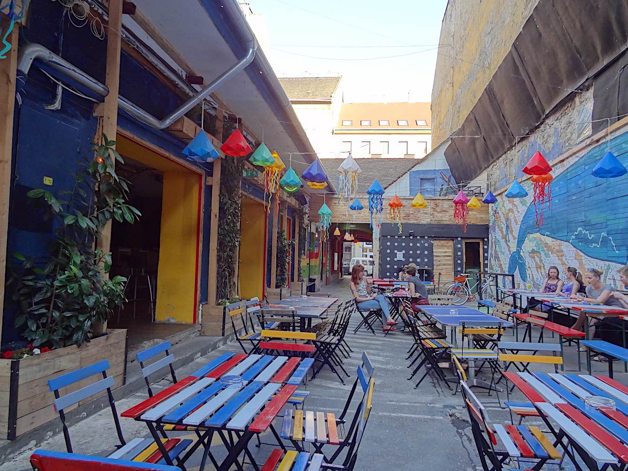 kert dans l'ancien quartier juif du Budapest