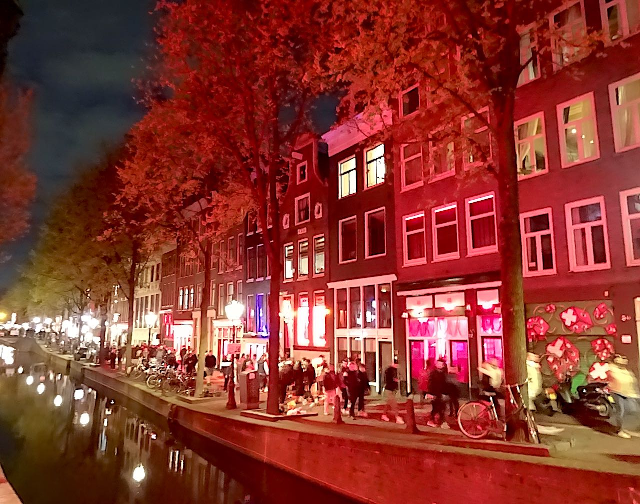 Amsterdam quartier rouge de nuit