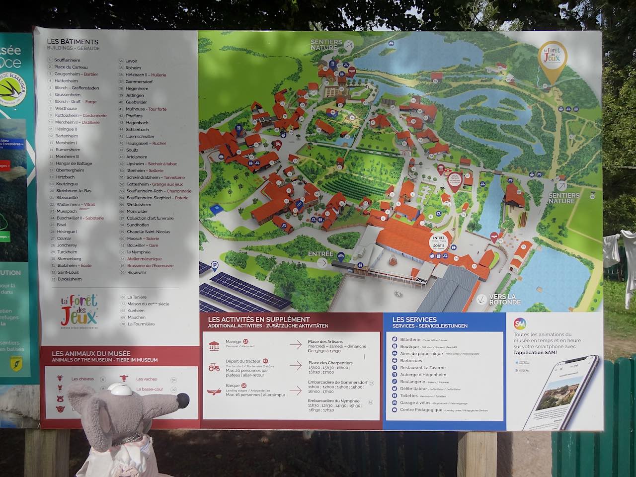 plan de l'écomusée d'Alsace