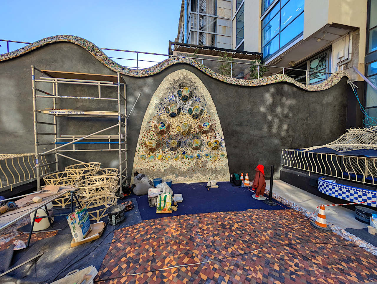 élément de la terrasse de la Casa Batllo
