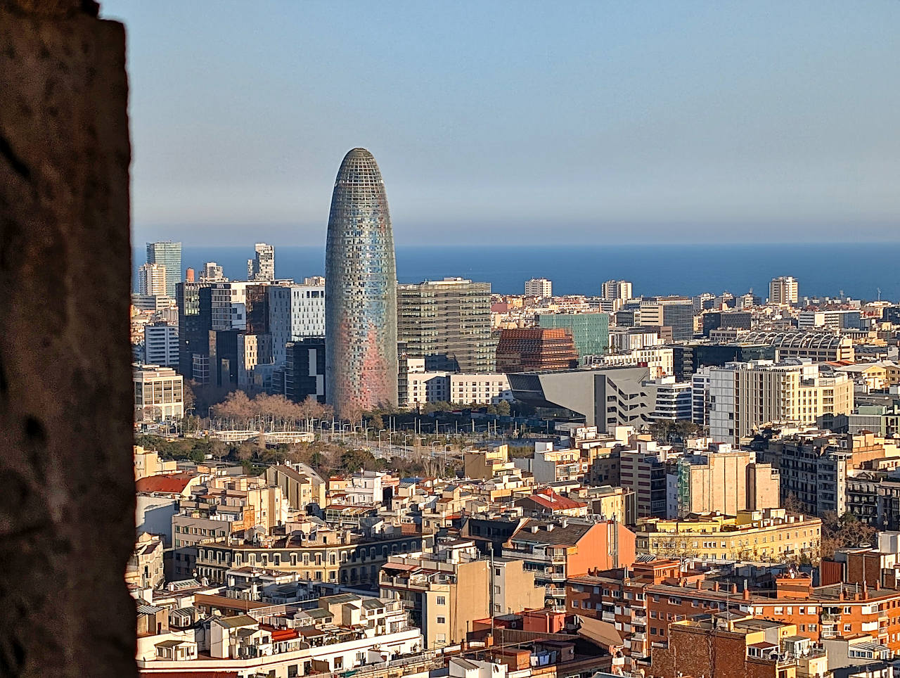 vue depuis la tour de la Sagrada Familia