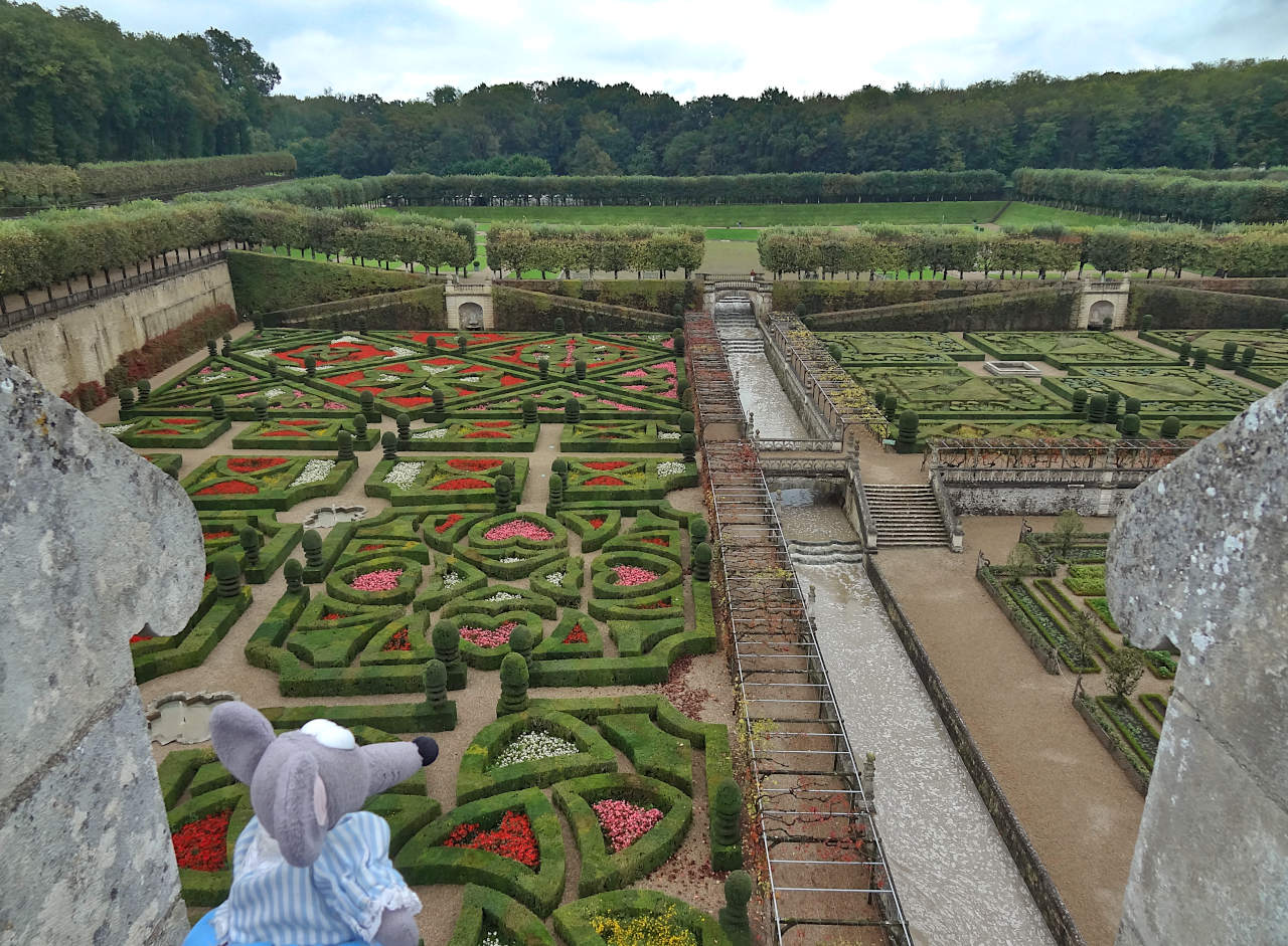 vue sur les jardins de Villandry 