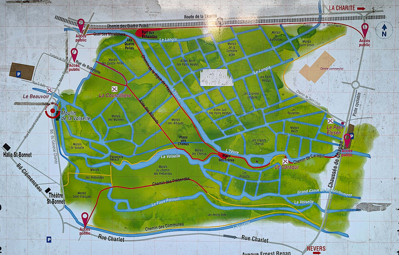Marais de Bourges plan