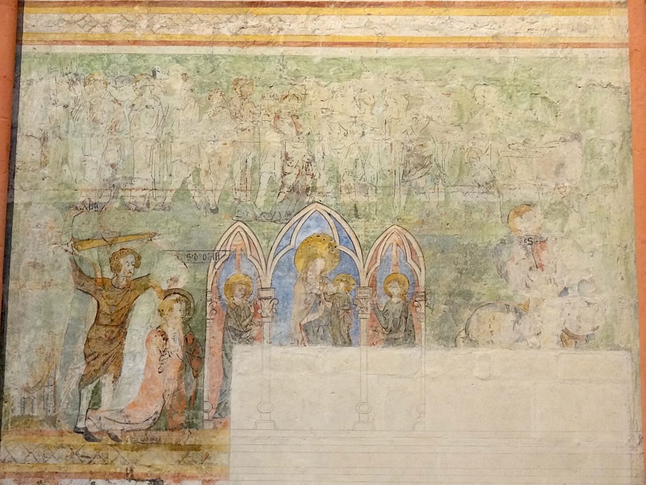 peinture murale cathédrale de Tours