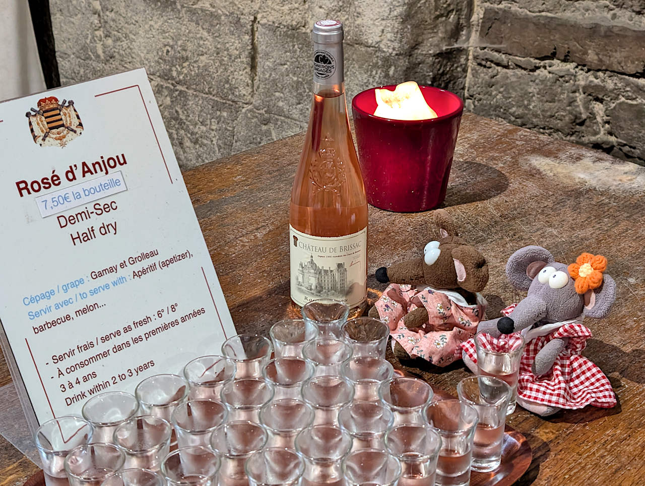 dégustation château de Brissac