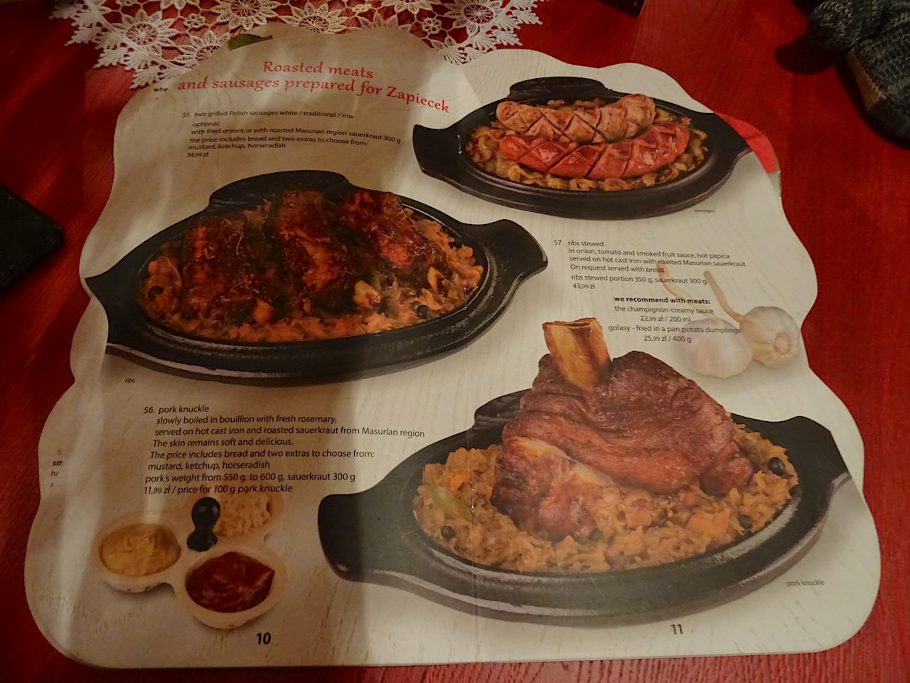 Zapiecek menu