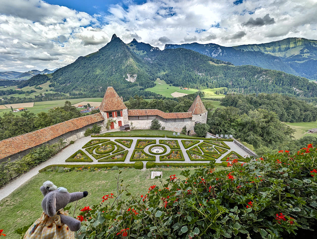 jardin du château de Gruyères