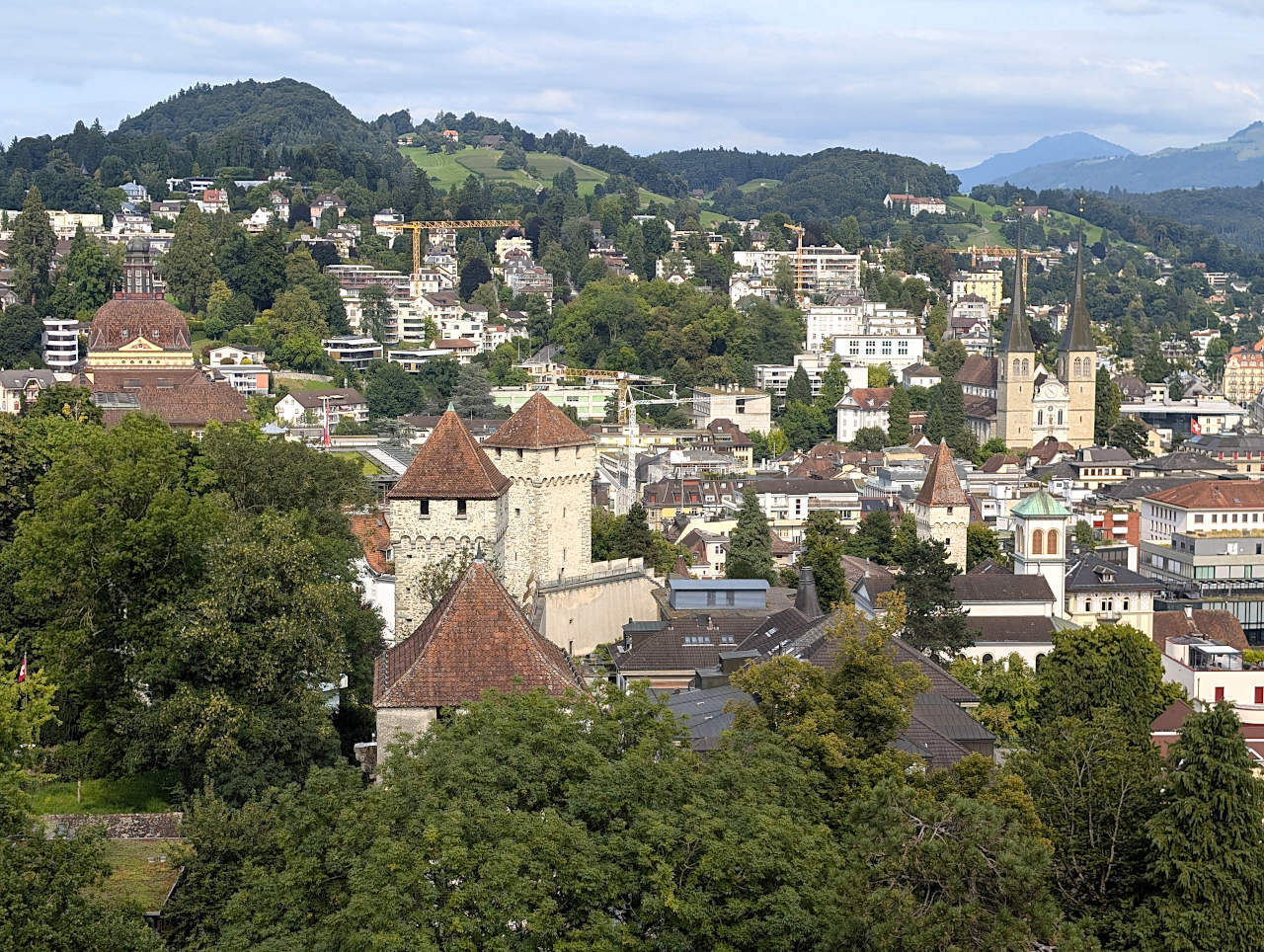 vue sur Lucerne depuis les remparts 