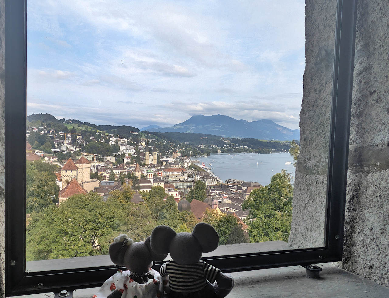 vue sur Lucerne depuis les remparts