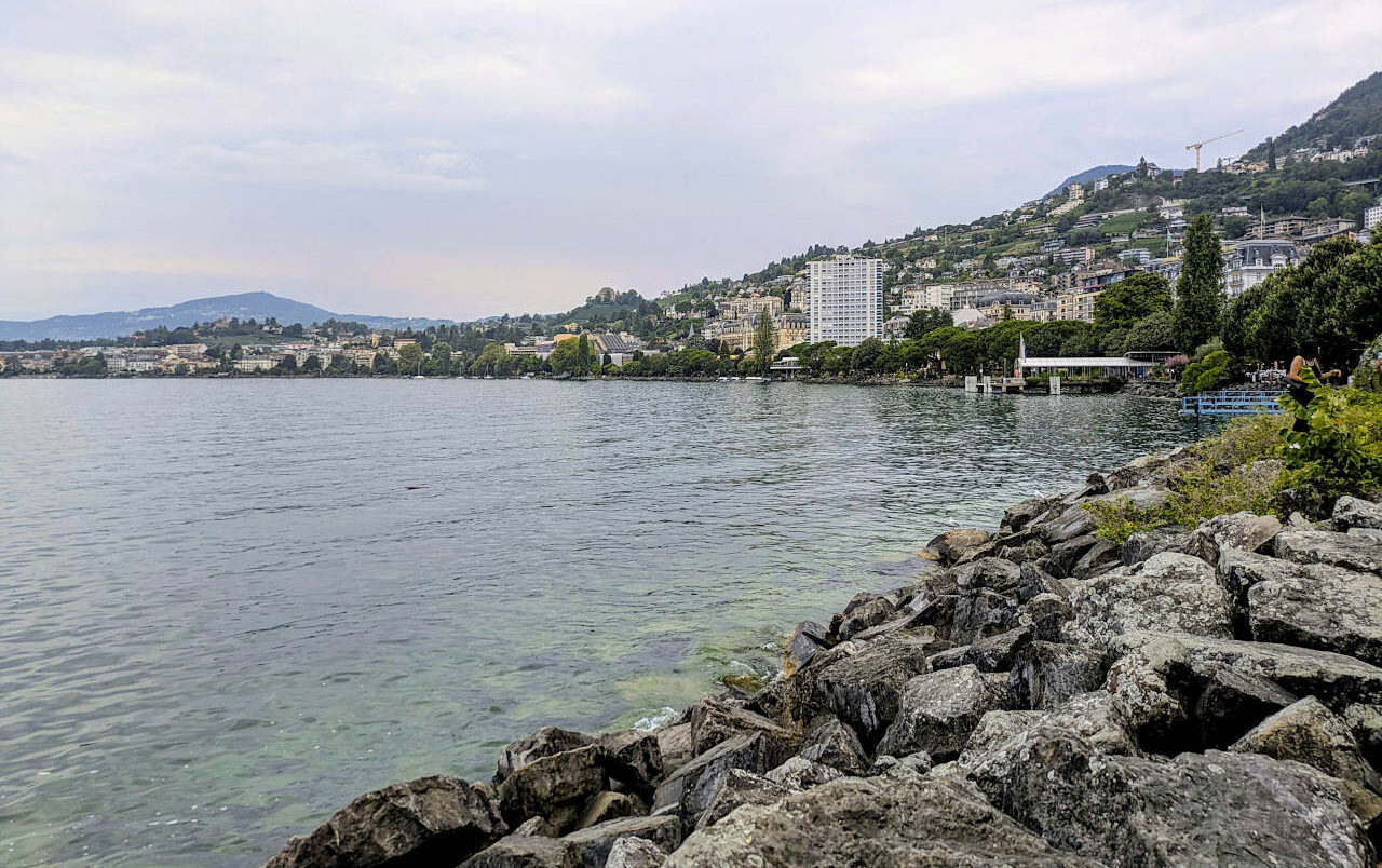 bord du lac à Montreux