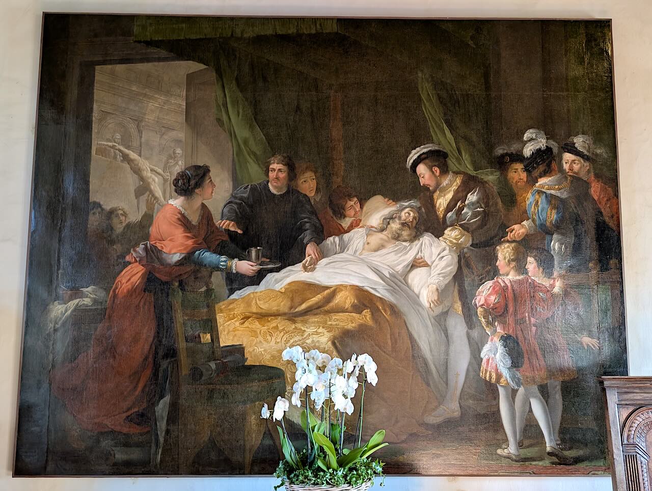 La mort de Lénonard de Vinci dans les bras de François Ier