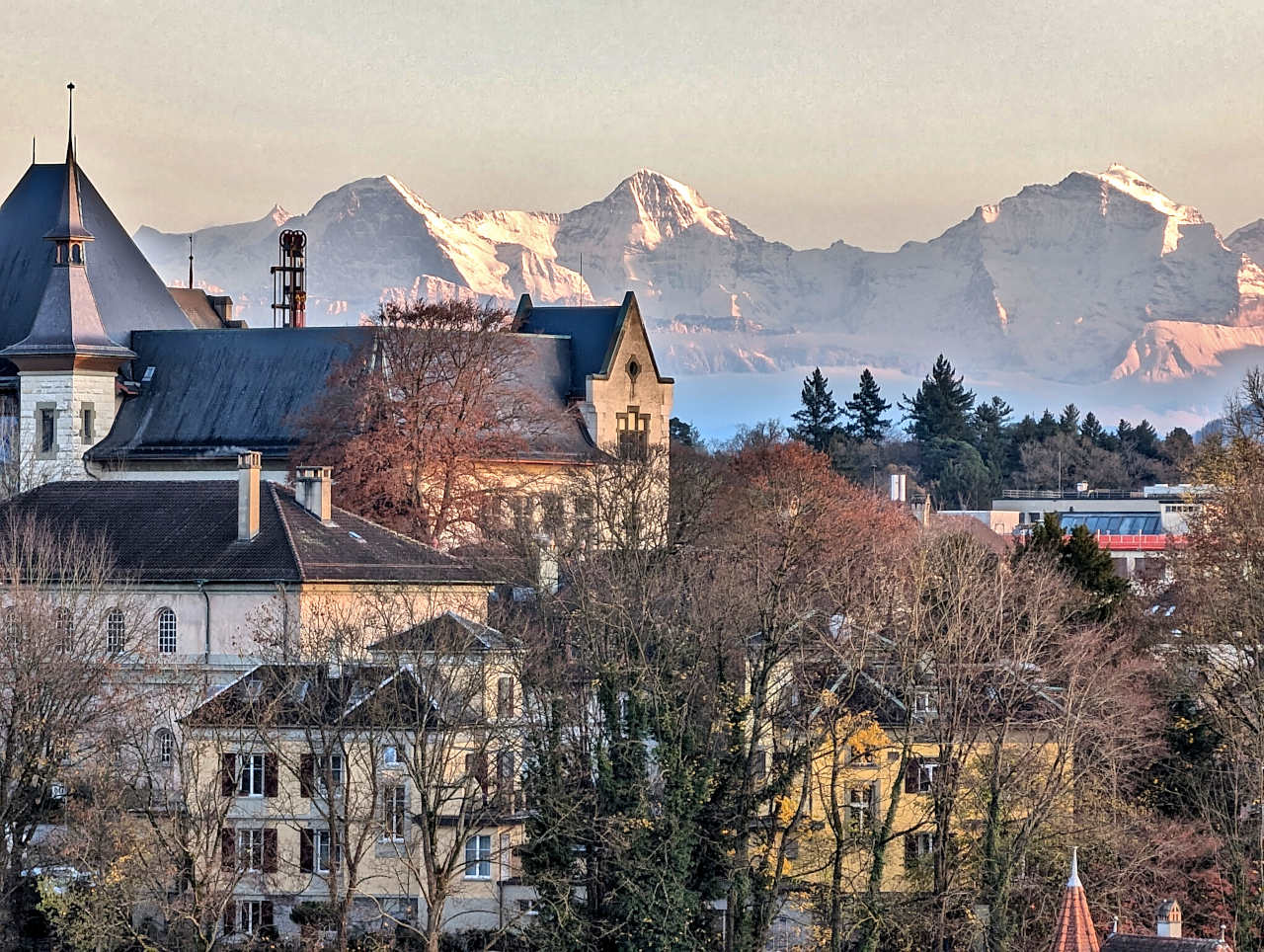 vue depuis la terrasse du Palais fédéral de Berne