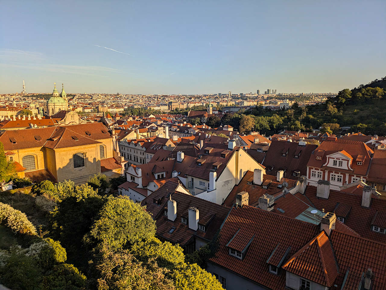 vue depuis la place du château de Prague