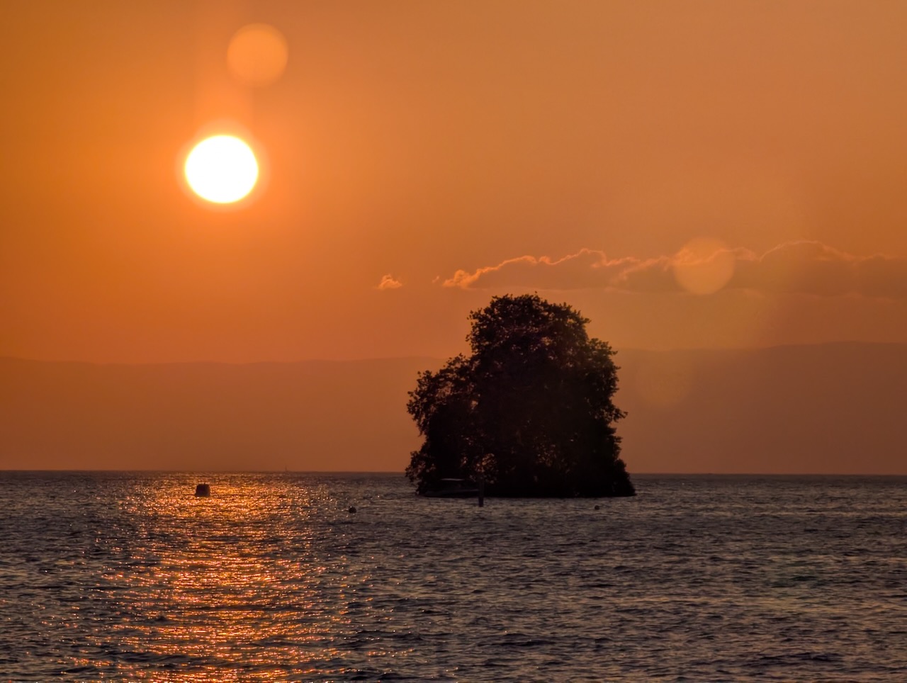 coucher de soleil sur le Léman