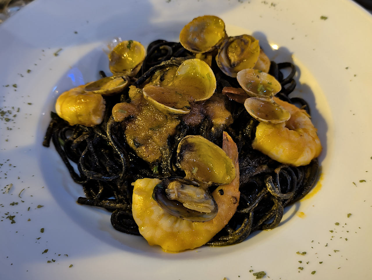 pâtes gambas et palourdes Lisbonne