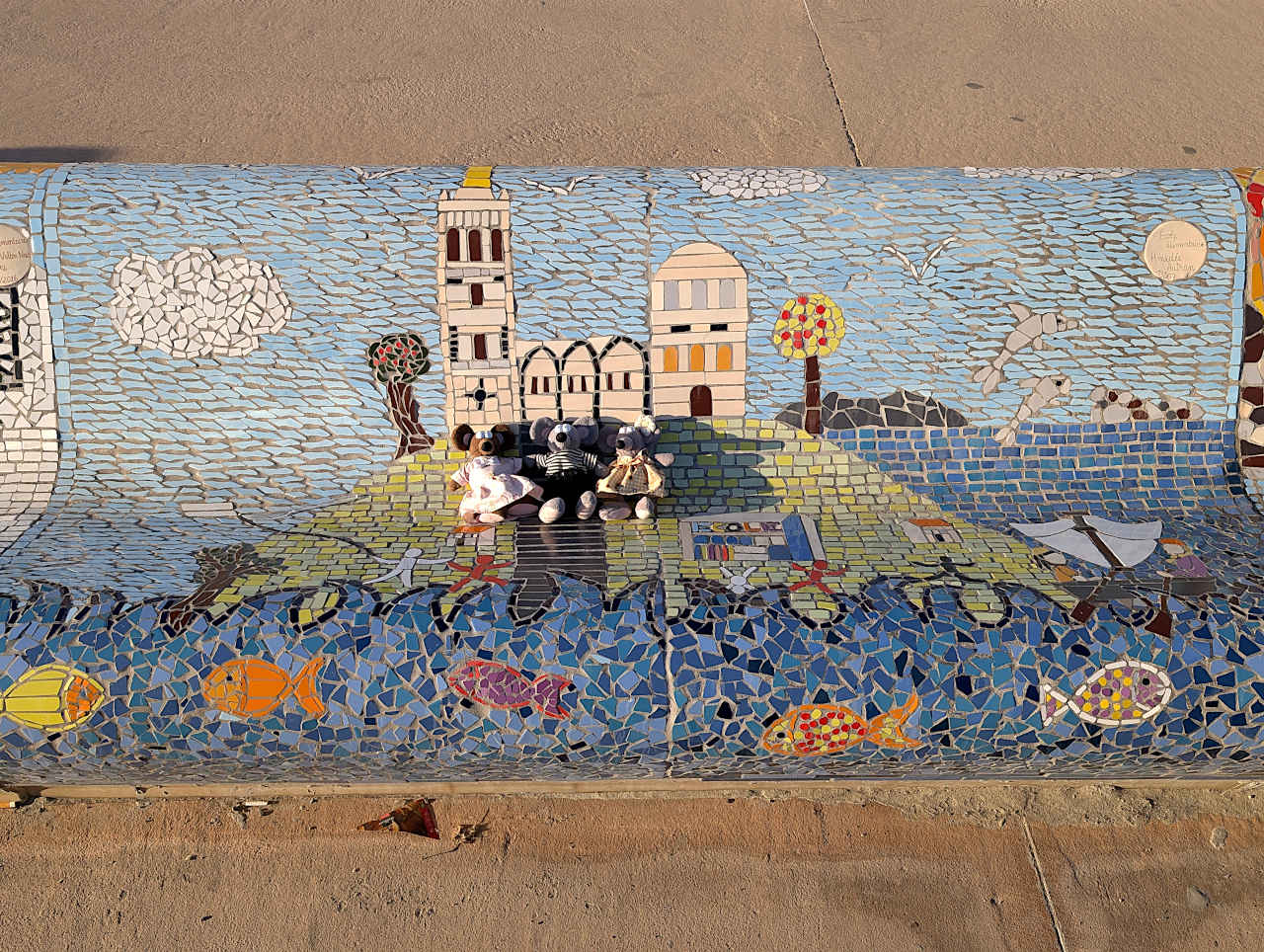 Marseille banc de la Corniche mosaïques