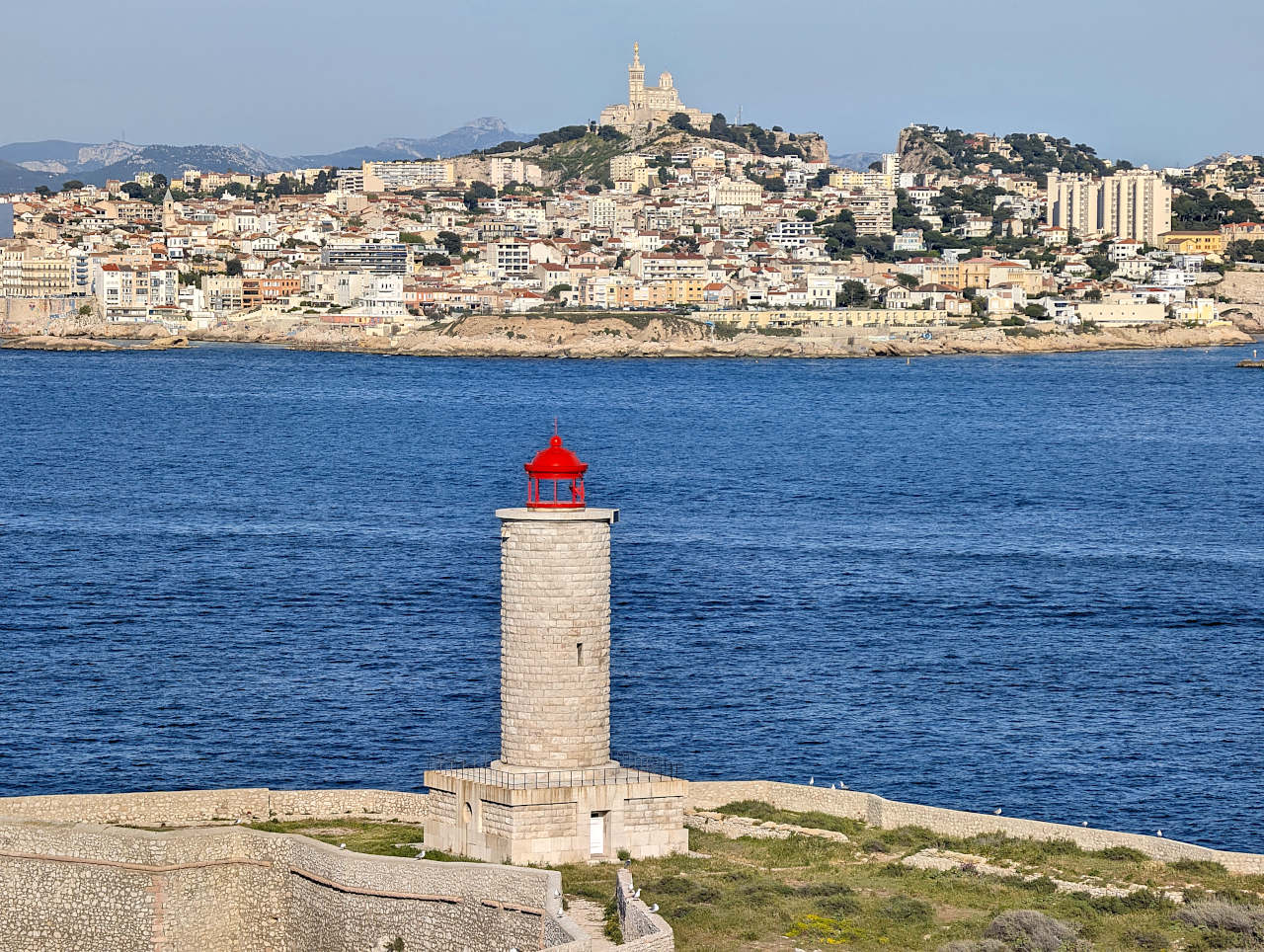 vue sur Marseille depuis le château d'If