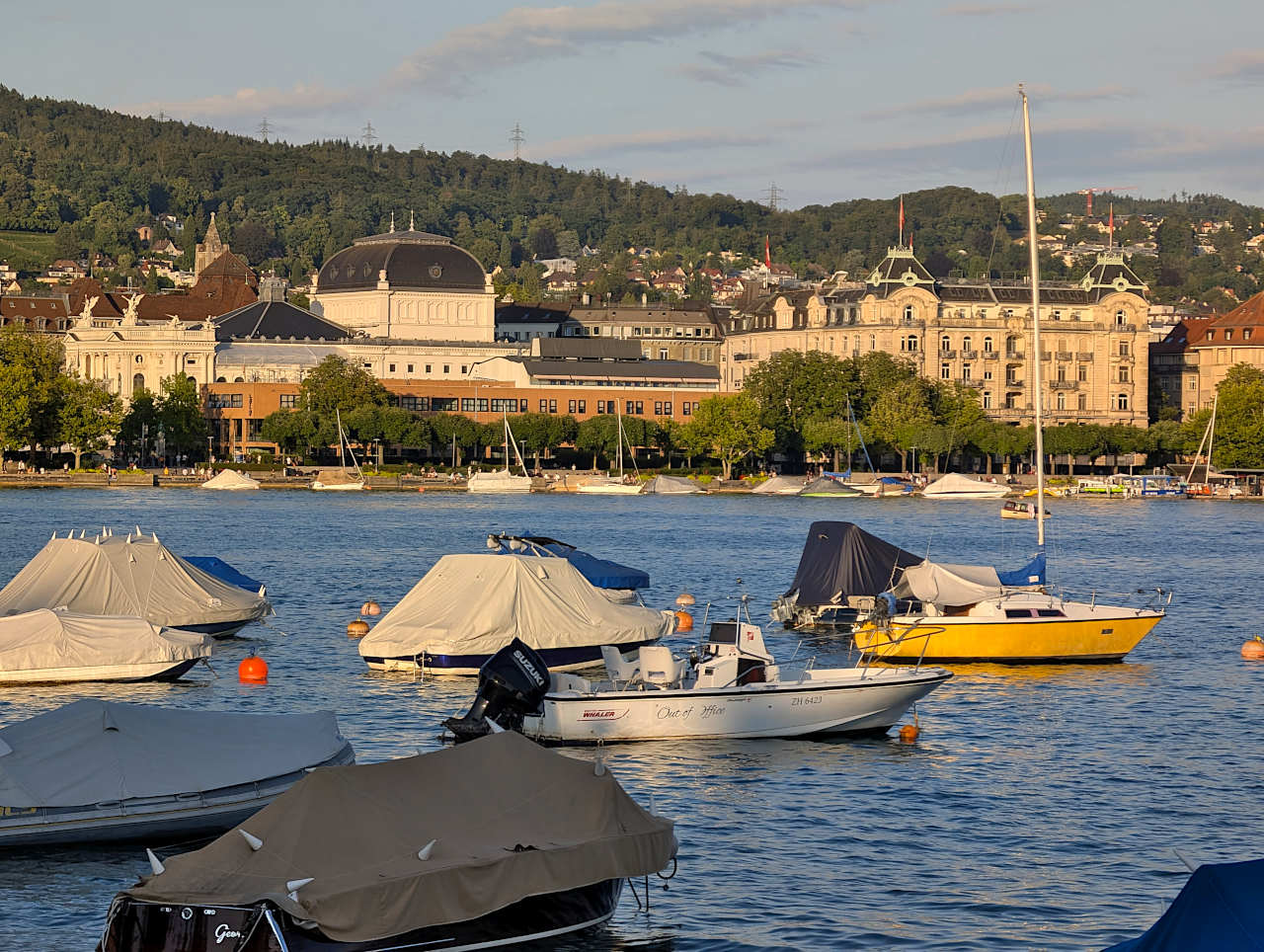 vue sur le quartier de Seefeld à Zurich
