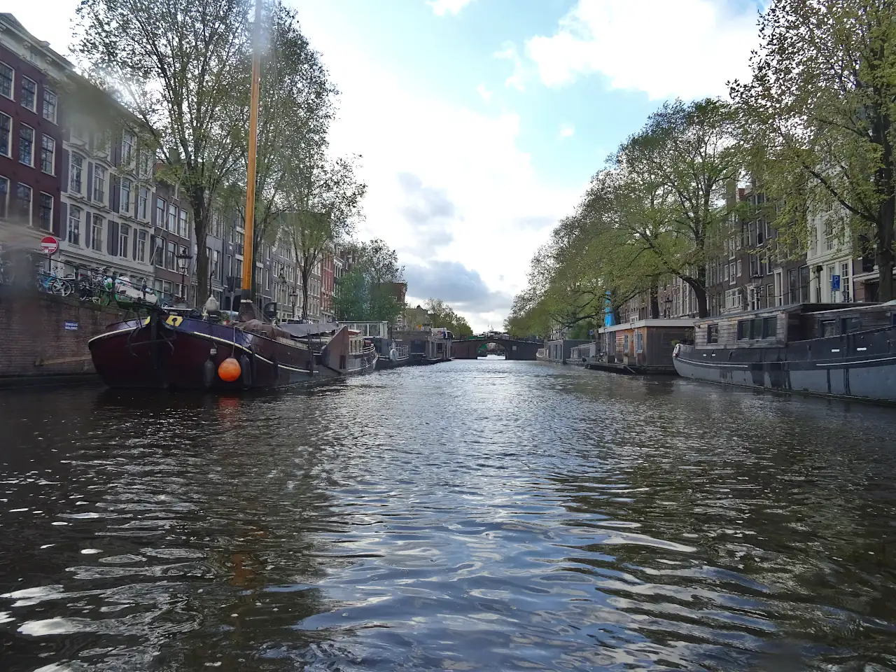 Prinsengracht vu du bateau