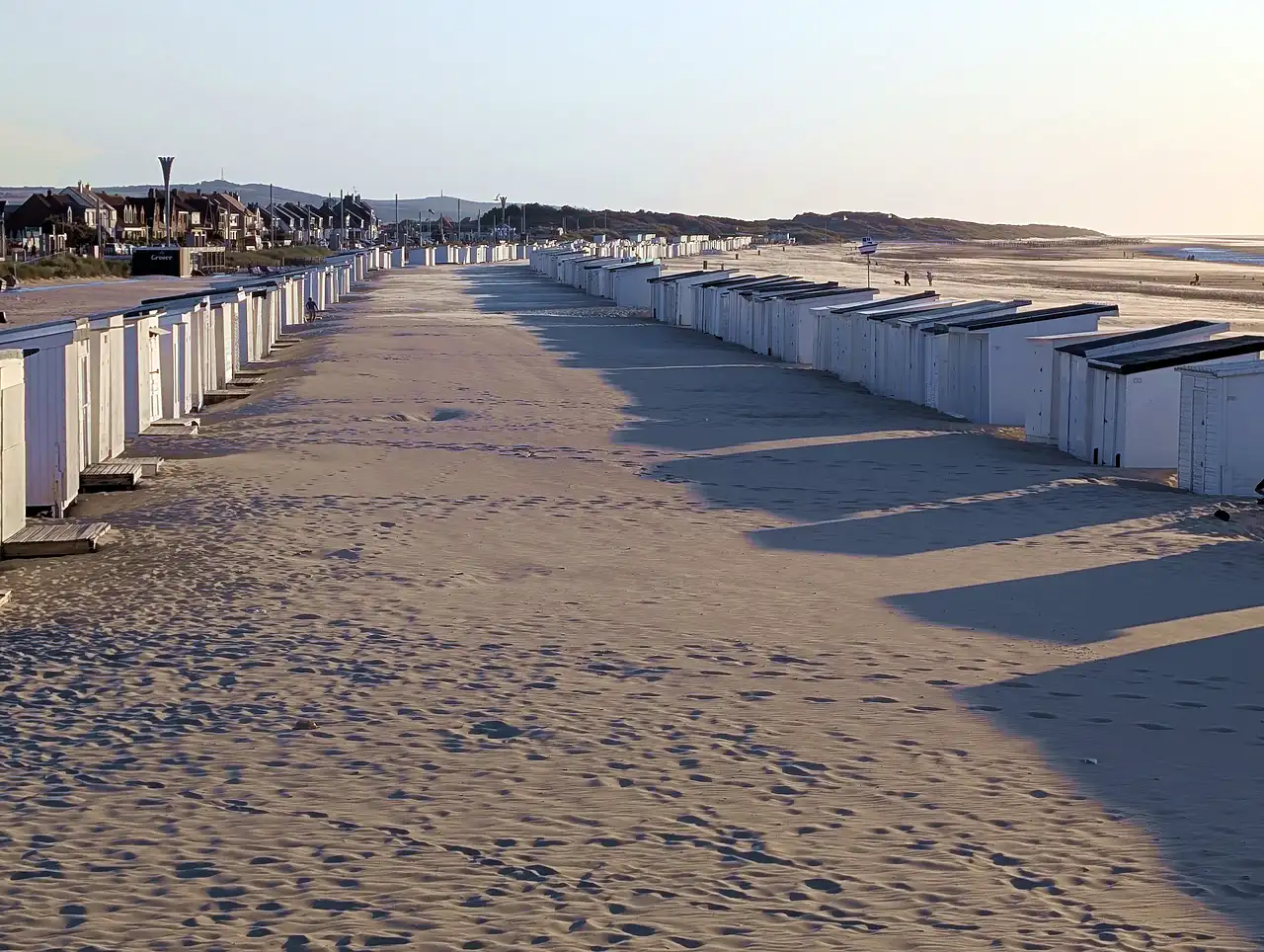 cabines sur la plage de Calais